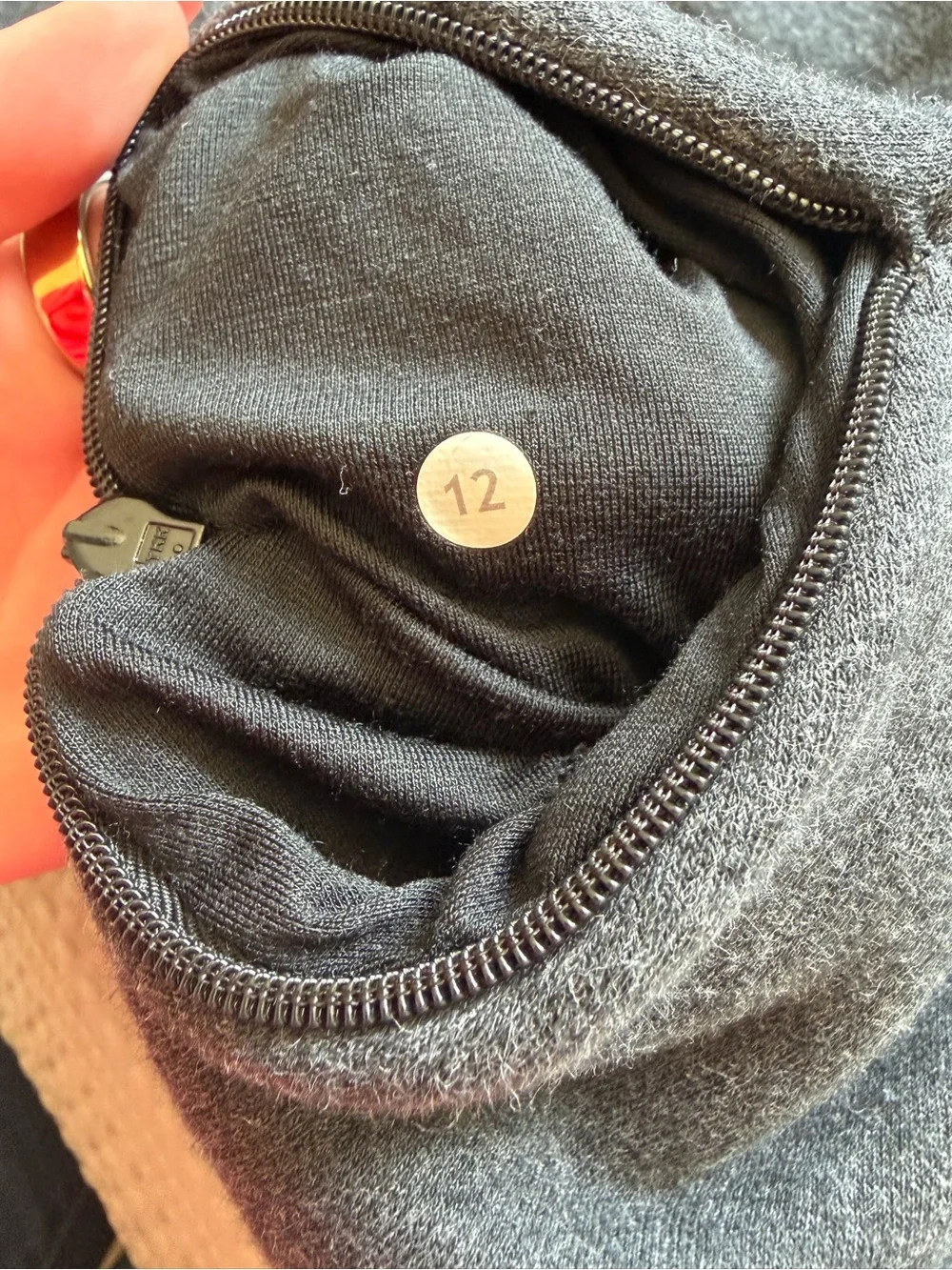 Women’s Lululemon Dark Gray Pullover Sweatshirt with Side Pockets and Cut-outs